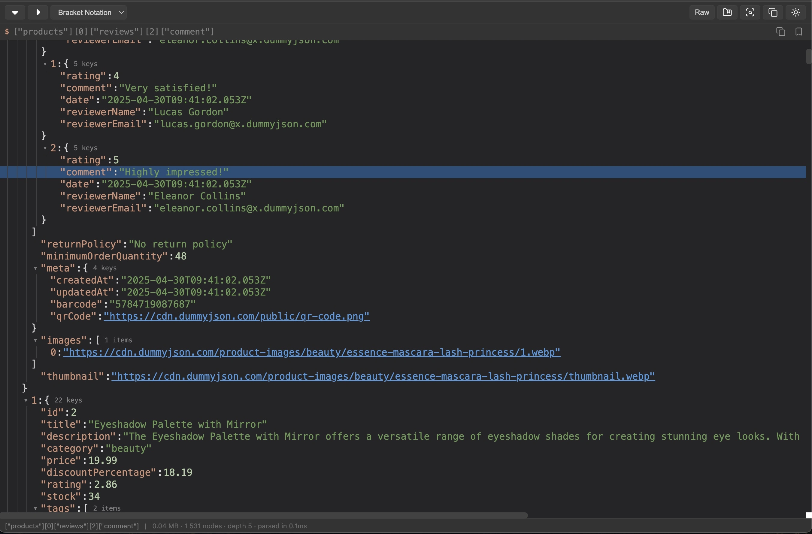 JSON Path Finder extension preview